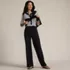 Women's Petite Serious Sweats High Rise Fleece Lined Straight Leg Pants, alternative image