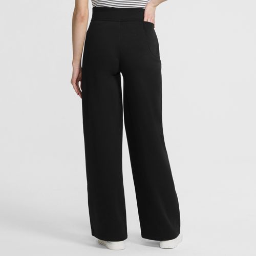  Lands' End Serious Sweats Straight Fit Thermohose, Damen, Größe:32-34 Regular, Schwarz, Baumwoll-mischung/polyester-mischung, By Lands' End 