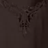 Women's Elbow Sleeve Slub Lace Trim T-Shirt, alternative image