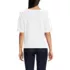 Women's Elbow Sleeve Slub Lace Trim T-Shirt, Back