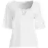 Women's Elbow Sleeve Slub Lace Trim T-Shirt, Front