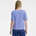Women's Elbow Sleeve Slub Lace Trim T-Shirt, Back