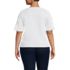 Women's Plus Size Elbow Sleeve Slub Lace Trim T-Shirt, Back