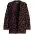 Women's Fuzzy Jacquard Cardigan Jacket Sweater, Front