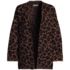 Women's Fuzzy Jacquard Cardigan Jacket Sweater, Front