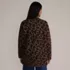 Women's Fuzzy Jacquard Cardigan Jacket Sweater, Back
