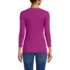 Women's 3/4 Sleeve Variegated Micro Rib Henley, Back
