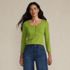Women's 3/4 Sleeve Variegated Micro Rib Henley, alternative image