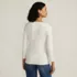 Women's 3/4 Sleeve Variegated Micro Rib Henley, Back