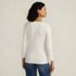 Women's 3/4 Sleeve Variegated Micro Rib Henley, Back