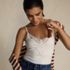 Women's Variegated Micro Rib Lace Trim Cami, alternative image
