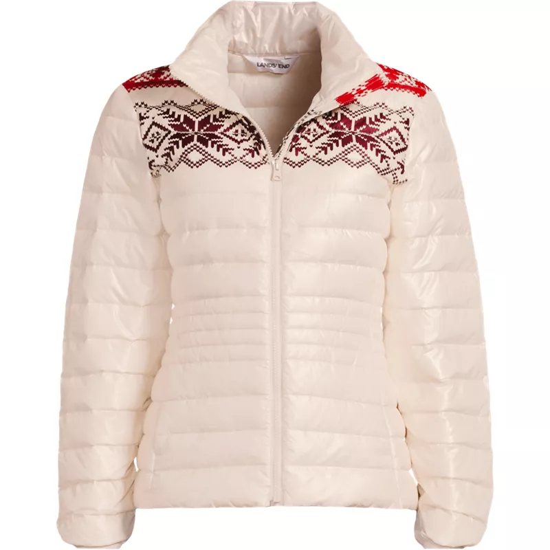 Women's Plus Size Wanderweight Packable Print Down Jacket, Front