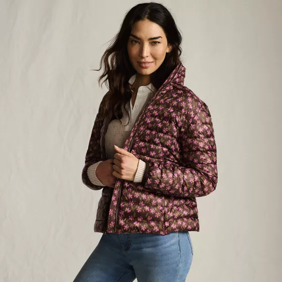 Women's Wanderweight Packable Print Down Jacket - primary