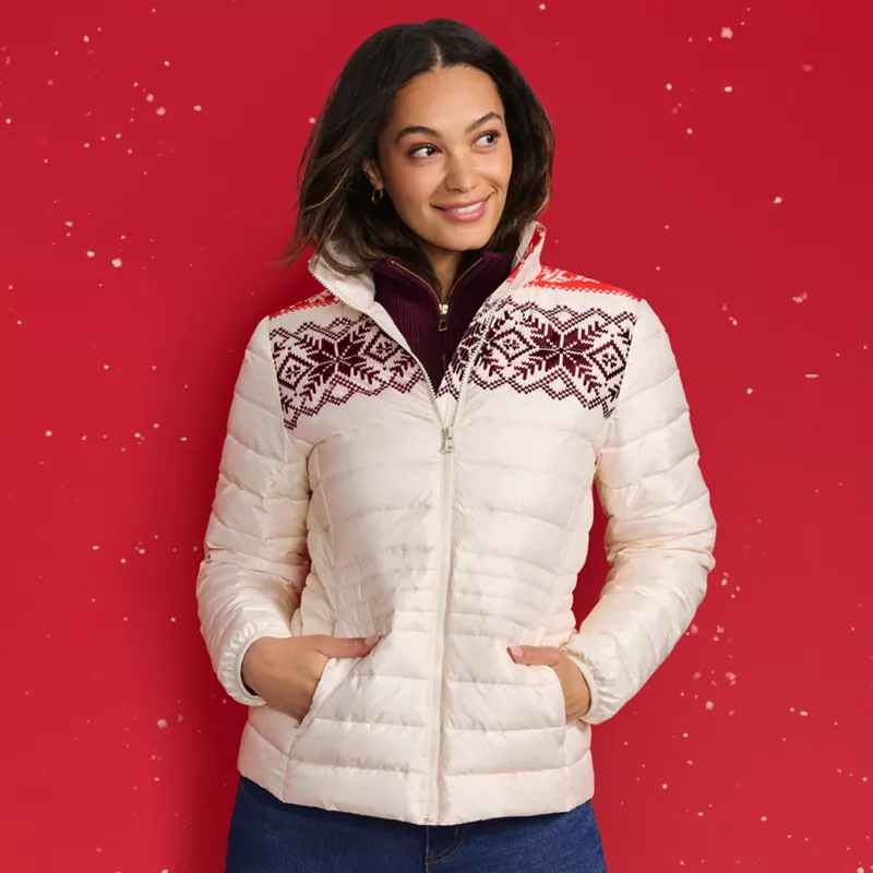 Women's Wanderweight Packable Print Down Jacket, alternative image