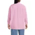 Women's Plus Size Oversized No Iron Tunic with Statement Collar Shirt, Back