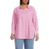 Women's Plus Size Oversized No Iron Tunic with Statement Collar Shirt, Front