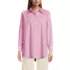 Women's Oversized No Iron Tunic with Statement Collar Shirt, Front