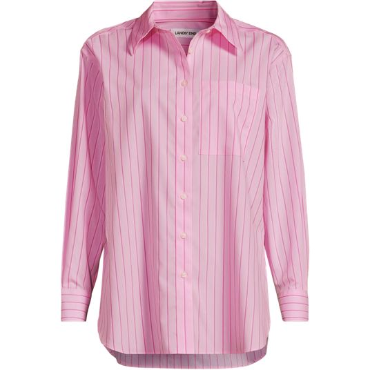 chinese dress ladies Thread & Supply Eden Shirt Pink Stripe Linen Blend main image 1