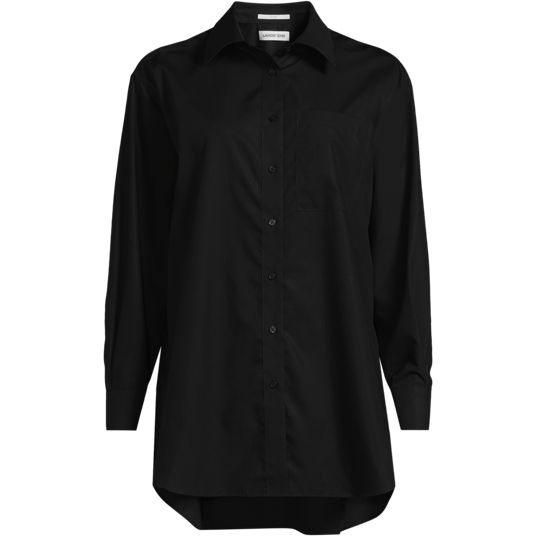 knee length dresses for ladies Long Sleeve Office White Shirt Dress Women Spring Black Turndown Neck –  Divahotcouture