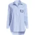 Women's Oversized No Iron Tunic with Statement Collar Shirt, Front