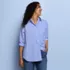 Women's Oversized No Iron Tunic with Statement Collar Shirt, alternative image