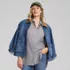 Women's Oversized No Iron Tunic with Statement Collar Shirt, alternative image