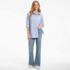 Women's Oversized No Iron Tunic with Statement Collar Shirt, alternative image