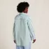 Women's Oversized No Iron Tunic with Statement Collar Shirt, Back