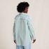Women's Oversized No Iron Tunic with Statement Collar Shirt, Back
