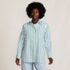 Women's Oversized No Iron Tunic with Statement Collar Shirt, Front