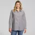 Women's Oversized No Iron Tunic with Statement Collar Shirt, Front