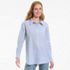 Women's Oversized No Iron Tunic with Statement Collar Shirt, Front
