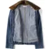 Women's Corduroy Collared Denim Jacket, alternative image