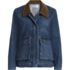 Women's Corduroy Collared Denim Jacket, Front