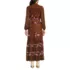 Women's Chiffon Tiered Long Sleeve Maxi Dress, Back