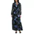 Women's Chiffon Tiered Long Sleeve Maxi Dress, Front