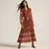 Women's Chiffon Tiered Long Sleeve Maxi Dress, alternative image