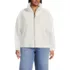 Women's Plus Size Faux Shearling Zip Front Fleece Jacket, Front
