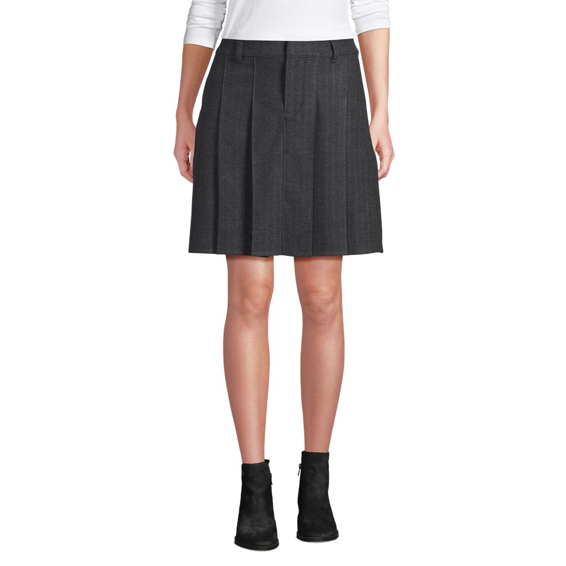 Women's Brushed Flannel Pleated Mini Skirt
