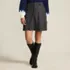 Women's Brushed Flannel Pleated Mini Skirt, Front