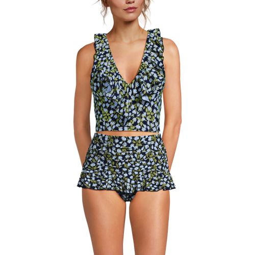 Womens Ruffle Plunge Midkini Top - image 5