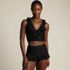 Womens Ruffle Plunge Midkini Top, Front
