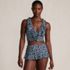 Womens Ruffle Plunge Midkini Top, Front
