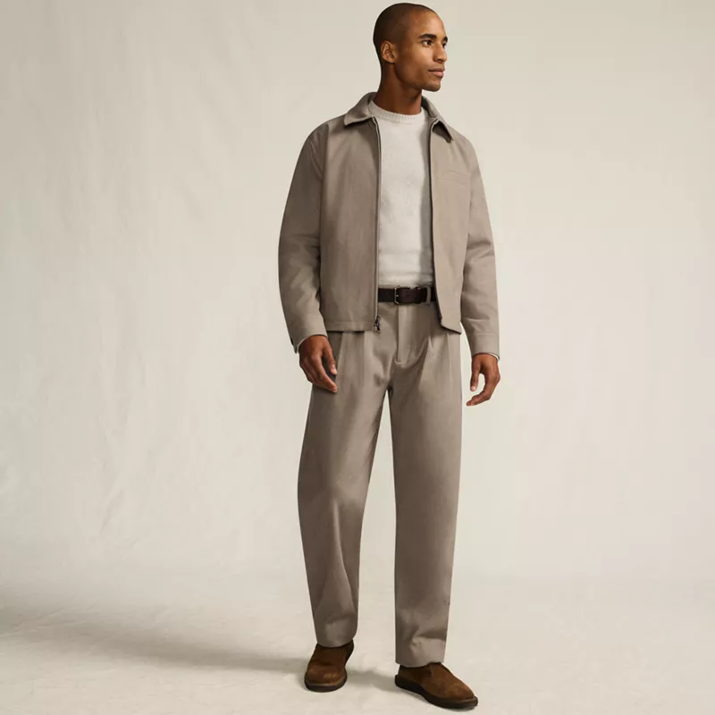 Men's Relaxed Fit Pleated Dress Pants, alternative image