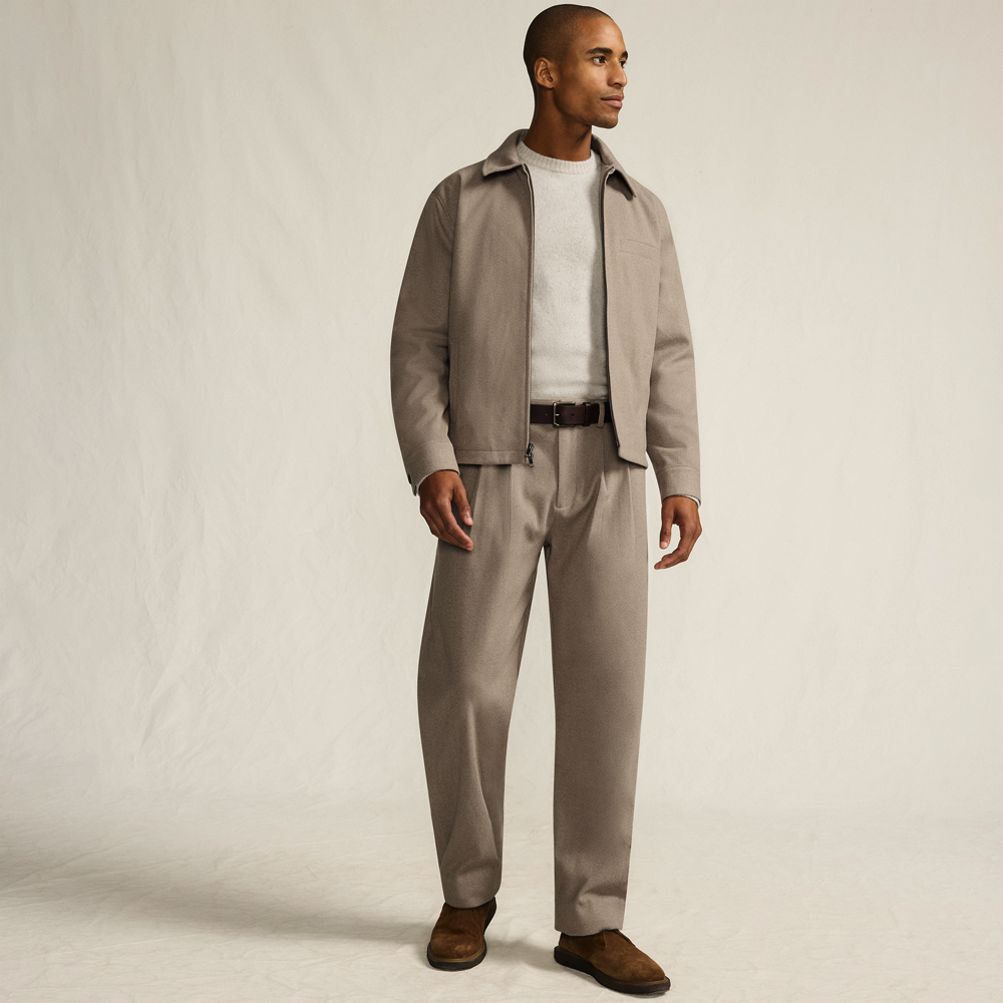 Men's Relaxed Fit Pleated Dress Pants | Lands' End