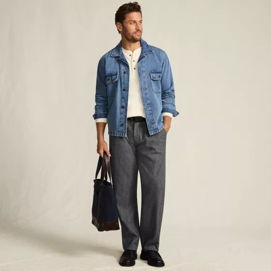 Men's Relaxed Fit Pleated Dress Pants - primary