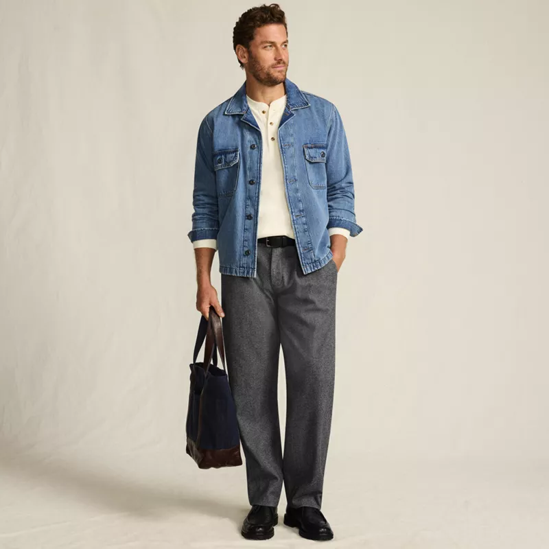 Men's Relaxed Fit Pleated Dress Pants, alternative image