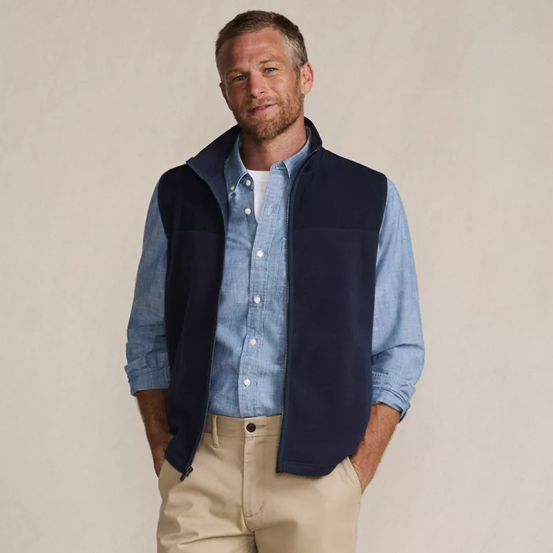 Men's Tall Anyweather RainDefense Fleece Vest, alternative image