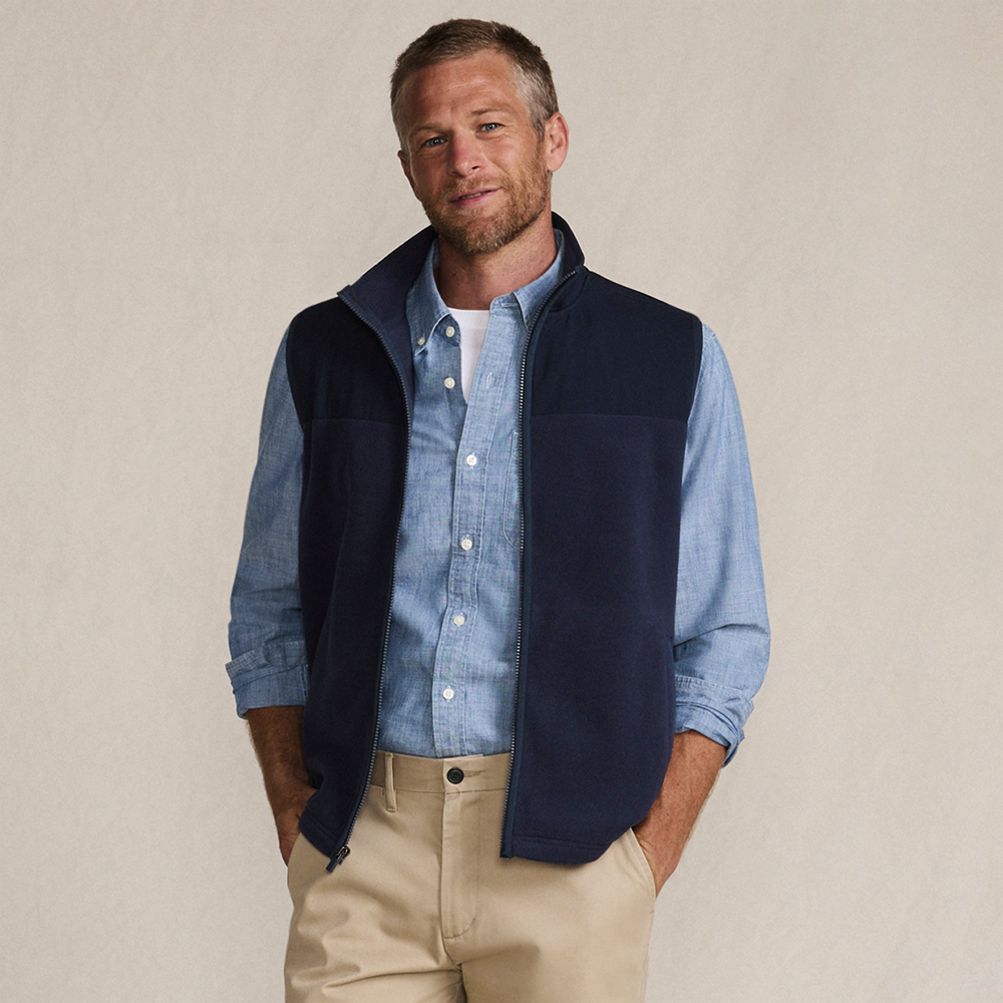 Men's Anyweather RainDefense Fleece Vest | Lands' End