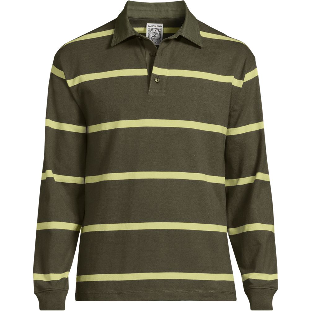 Men's Long Sleeve Rugged Rugby Polo | Lands' End
